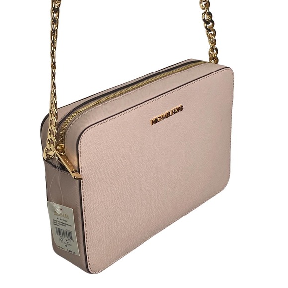 Michael Kors Handbags - Michael Kors Jet Set Item Crossbody Shoulder Bag Pink Leather Everyday Handbag L